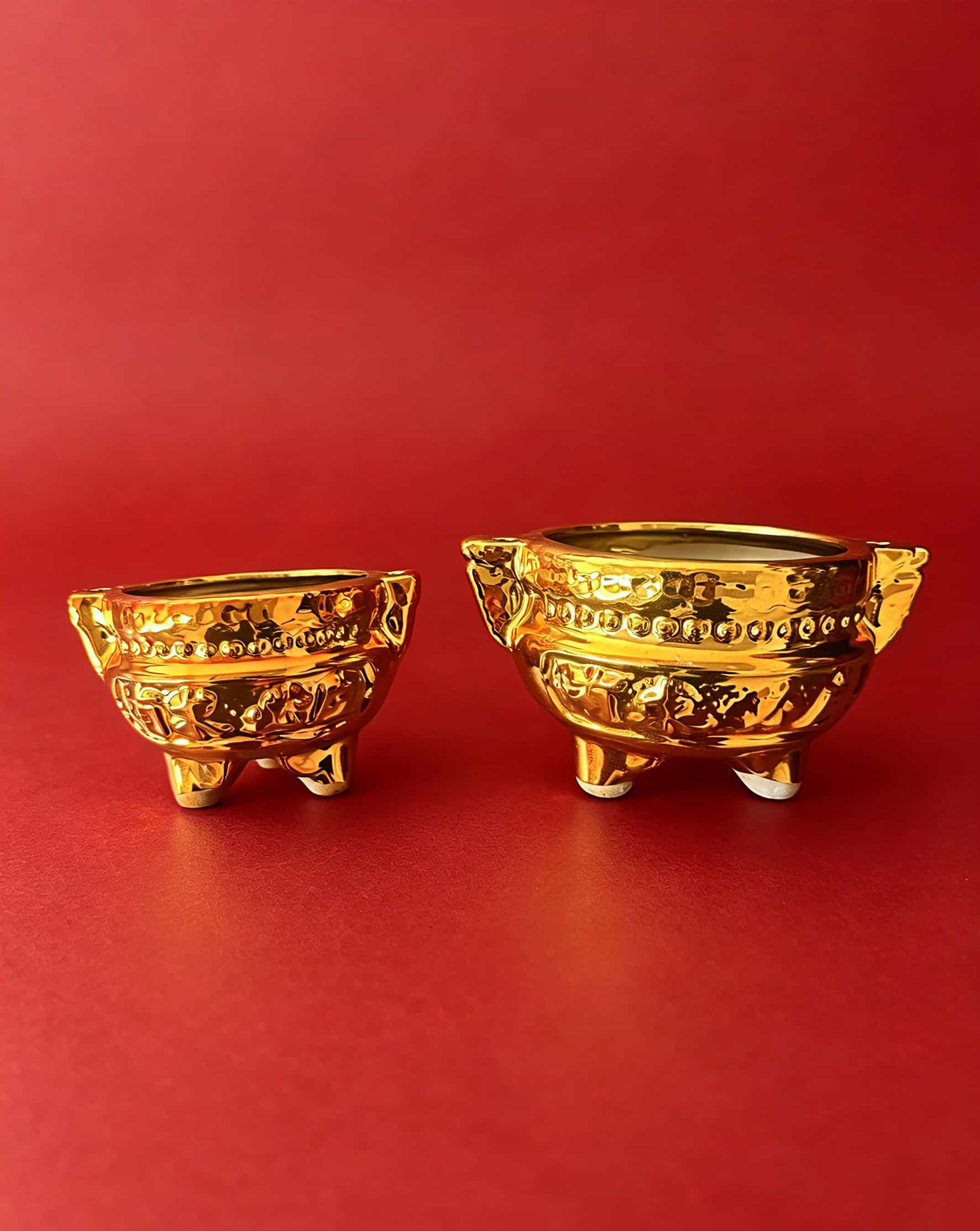金色香炉11厘米口径E-F0002