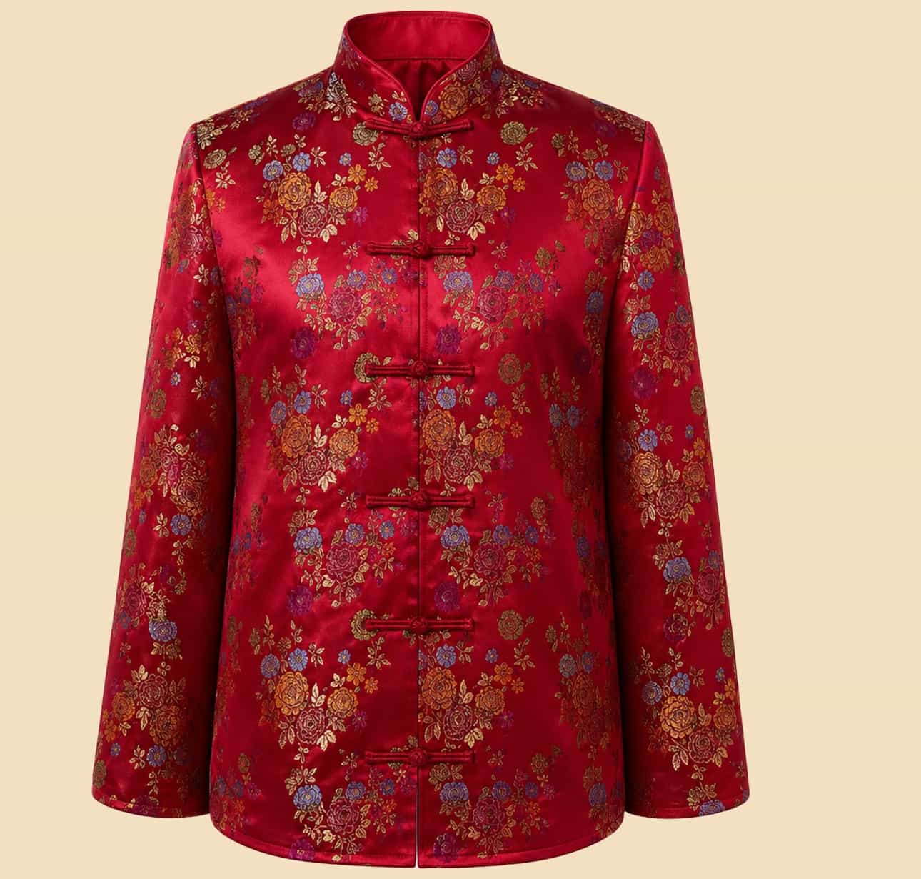 锦红繁花（C-A0038）女士寿衣